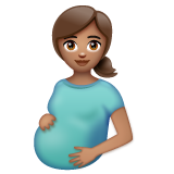 Pregnant Woman: Medium Skin Tone on WhatsApp