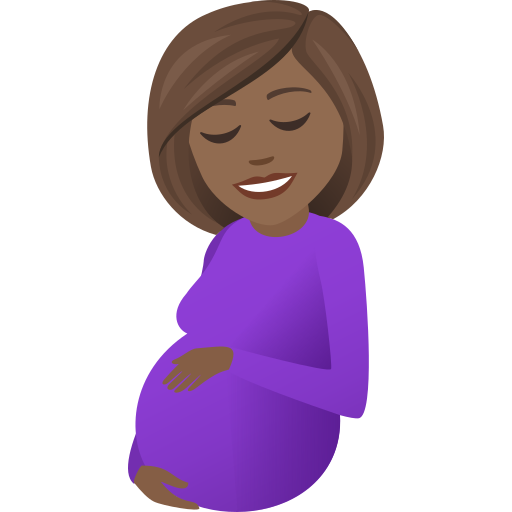 Pregnant Woman: Medium-Dark Skin Tone on JoyPixels