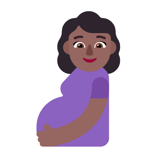 Pregnant Woman: Medium-Dark Skin Tone on Microsoft Fluent