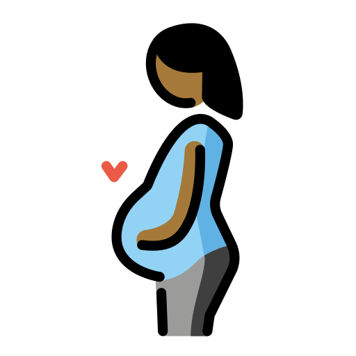 Pregnant Woman: Medium-Dark Skin Tone on OpenMoji