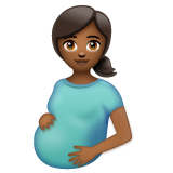Pregnant Woman: Medium-Dark Skin Tone on WhatsApp