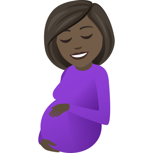 Pregnant Woman: Dark Skin Tone on JoyPixels