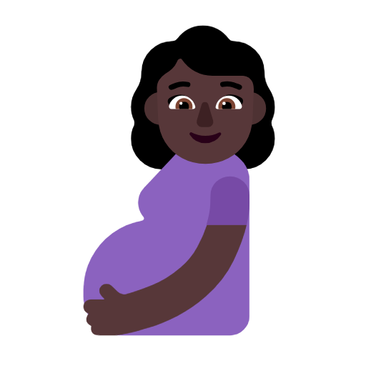 Pregnant Woman: Dark Skin Tone on Microsoft Fluent