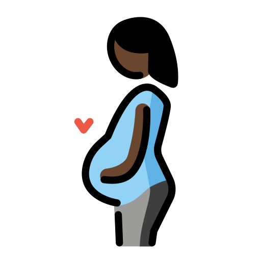 Pregnant Woman: Dark Skin Tone on OpenMoji