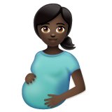 Pregnant Woman: Dark Skin Tone on WhatsApp