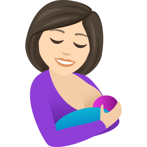 Breast-feeding: Light Skin Tone on JoyPixels