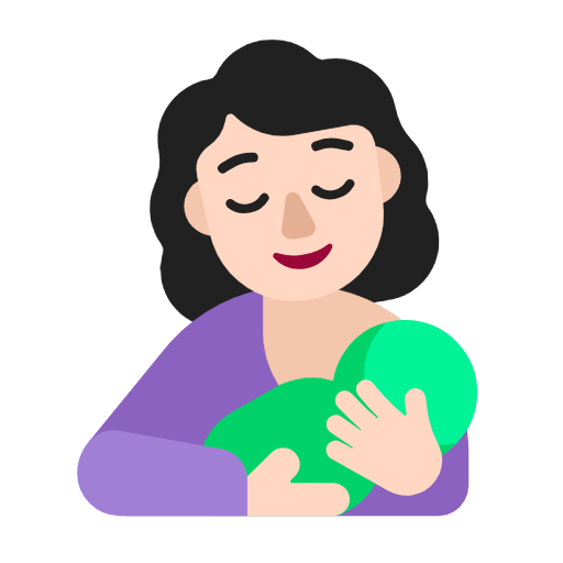 Breast-feeding: Light Skin Tone on Microsoft Fluent