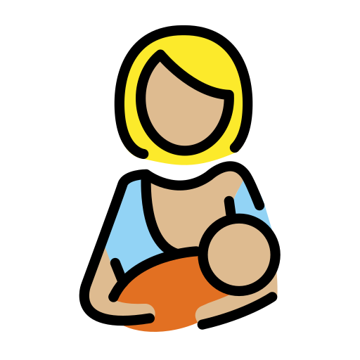 Breast-feeding: Medium-Light Skin Tone on OpenMoji