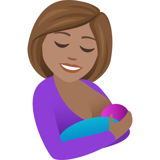 Breast-feeding: Medium Skin Tone on JoyPixels