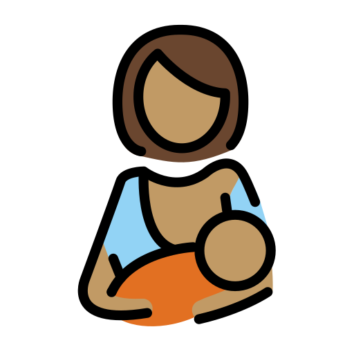 Breast-feeding: Medium Skin Tone on OpenMoji