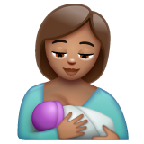 Breast-feeding: Medium Skin Tone on WhatsApp