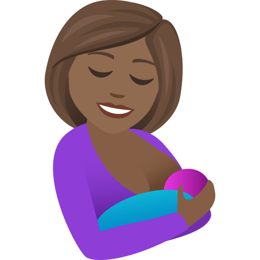 Breast-feeding: Medium-Dark Skin Tone on JoyPixels