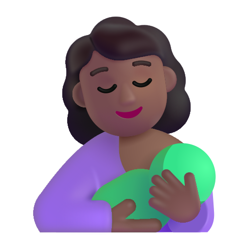 Breast-feeding: Medium-Dark Skin Tone on Microsoft 3D