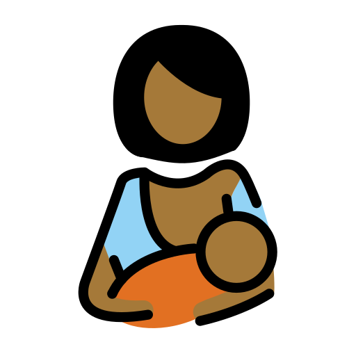 Breast-feeding: Medium-Dark Skin Tone on OpenMoji
