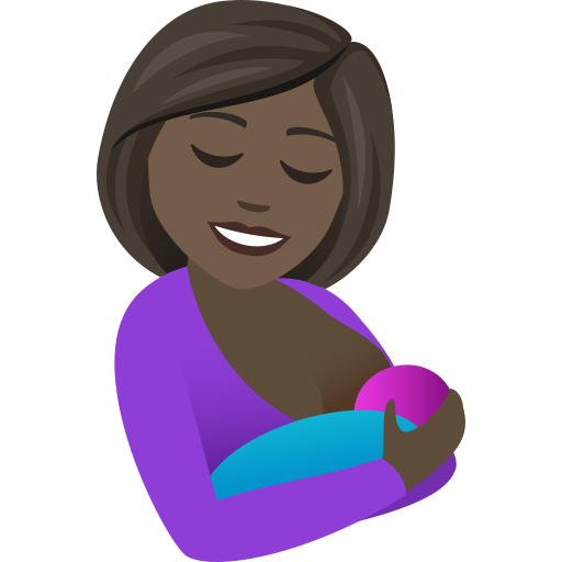 Breast-feeding: Dark Skin Tone on JoyPixels