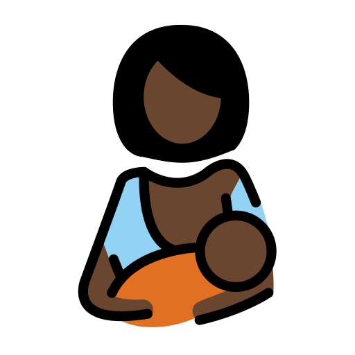 Breast-feeding: Dark Skin Tone on OpenMoji