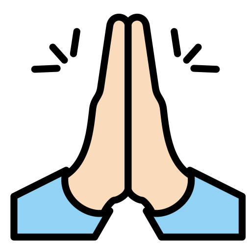 Palms Up Together: Light Skin Tone on OpenMoji