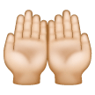Palms Up Together: Light Skin Tone on Samsung