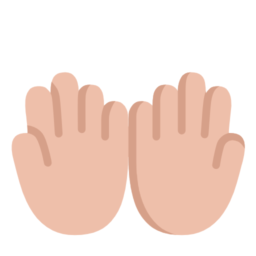 Palms Up Together: Medium-Light Skin Tone on Microsoft Fluent