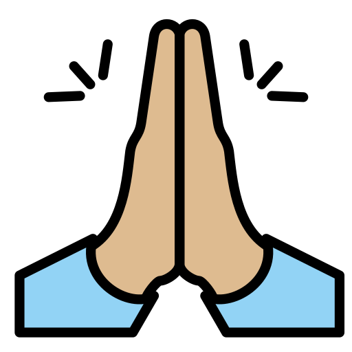 Palms Up Together: Medium-Light Skin Tone on OpenMoji