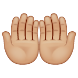 Palms Up Together: Medium-Light Skin Tone on WhatsApp