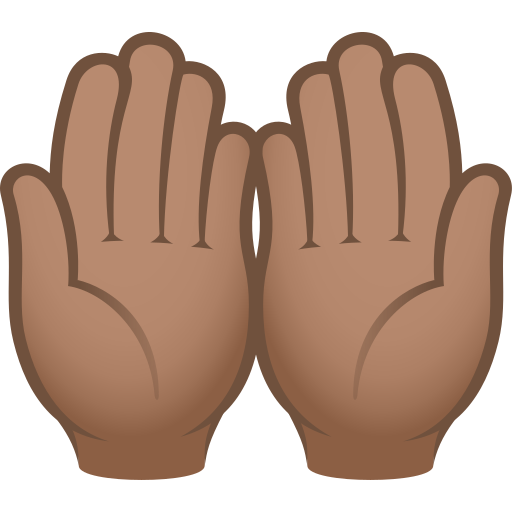 Palms Up Together: Medium Skin Tone on JoyPixels