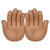 Palms Up Together: Medium Skin Tone on WhatsApp