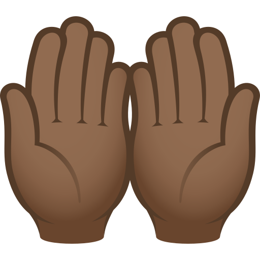 Palms Up Together: Medium-Dark Skin Tone on JoyPixels