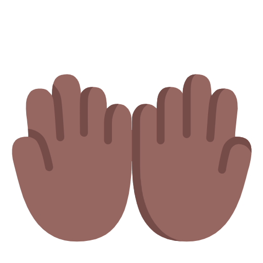 Palms Up Together: Medium-Dark Skin Tone on Microsoft Fluent