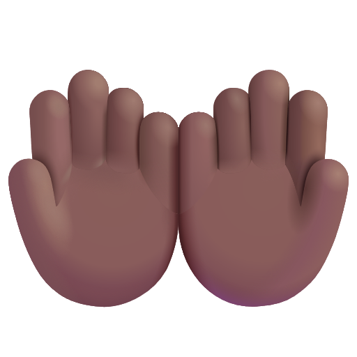 Palms Up Together: Medium-Dark Skin Tone on Microsoft 3D