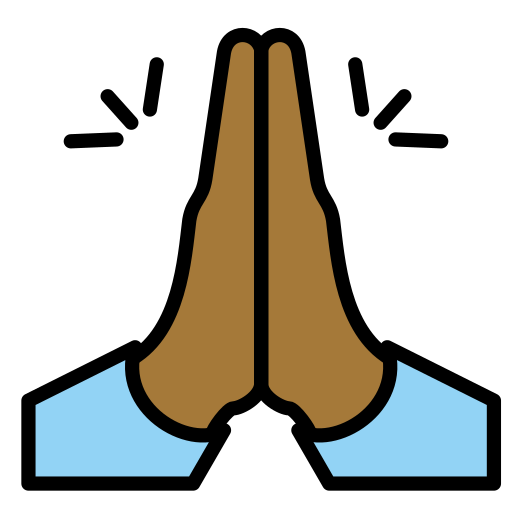 Palms Up Together: Medium-Dark Skin Tone on OpenMoji