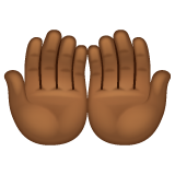 Palms Up Together: Medium-Dark Skin Tone on WhatsApp