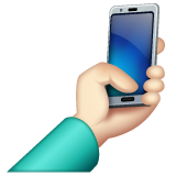 Selfie: Light Skin Tone on WhatsApp