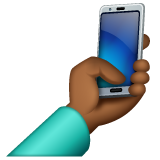 Selfie: Medium-Dark Skin Tone on WhatsApp