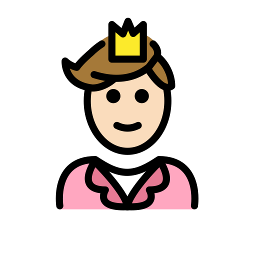 Prince: Light Skin Tone on OpenMoji