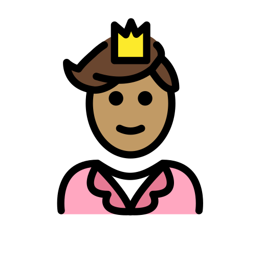 Prince: Medium Skin Tone on OpenMoji