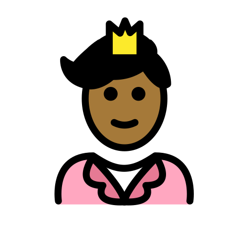 Prince: Medium-Dark Skin Tone on OpenMoji