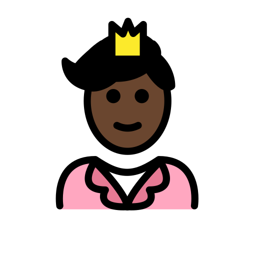 Prince: Dark Skin Tone on OpenMoji