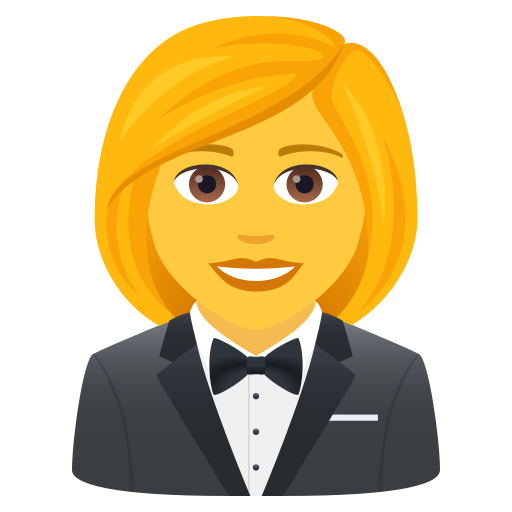 Woman In Tuxedo on JoyPixels