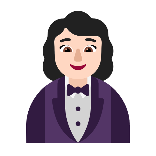 Woman In Tuxedo: Light Skin Tone on Microsoft Fluent