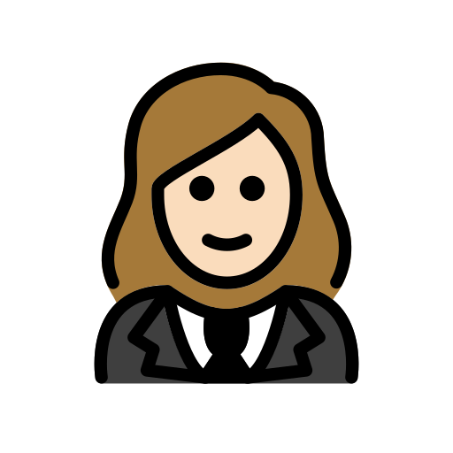 Woman In Tuxedo: Light Skin Tone on OpenMoji