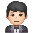 Man In Tuxedo: Light Skin Tone on Samsung