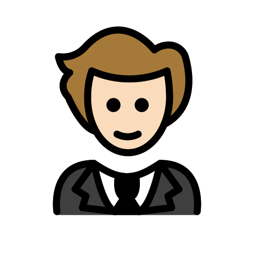 Man In Tuxedo: Light Skin Tone on OpenMoji
