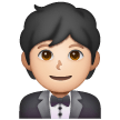 Man In Tuxedo: Light Skin Tone on Samsung