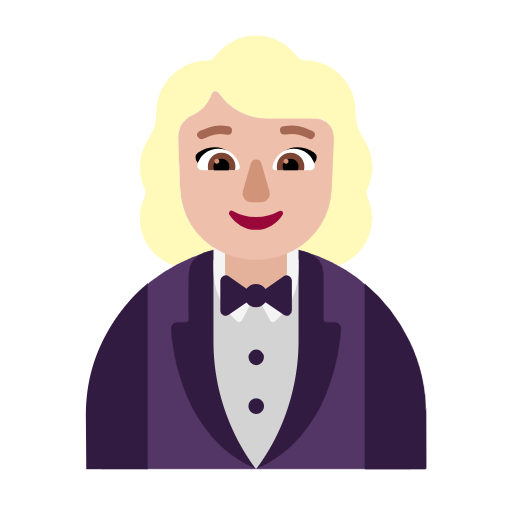 Woman In Tuxedo: Medium-Light Skin Tone on Microsoft Fluent