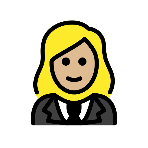 Woman In Tuxedo: Medium-Light Skin Tone on OpenMoji