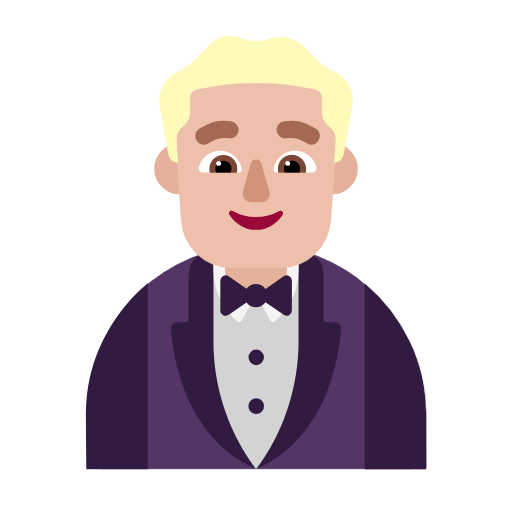 Man In Tuxedo: Medium-Light Skin Tone on Microsoft Fluent