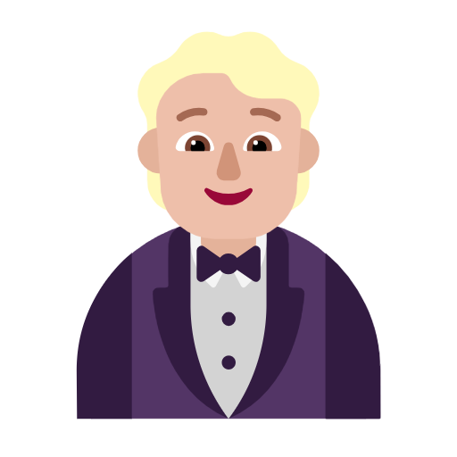 Man In Tuxedo: Medium-Light Skin Tone on Microsoft Fluent