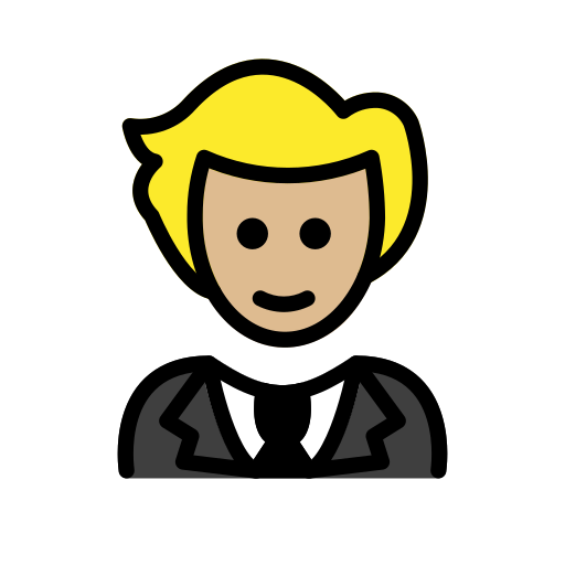 Man In Tuxedo: Medium-Light Skin Tone on OpenMoji