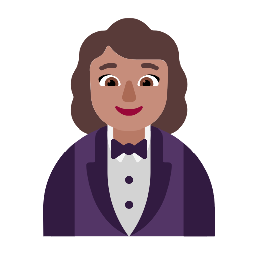 Woman In Tuxedo: Medium Skin Tone on Microsoft Fluent